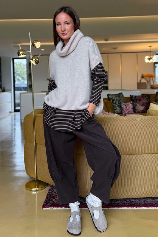 Morag Cowl Knit Tank Oatmeal /8 =